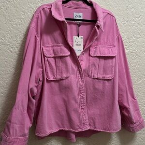 Zara Pink Collared Shirt